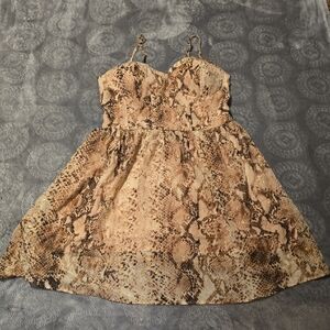 Xhilaration Leopard Print Dress with Gold Accents
